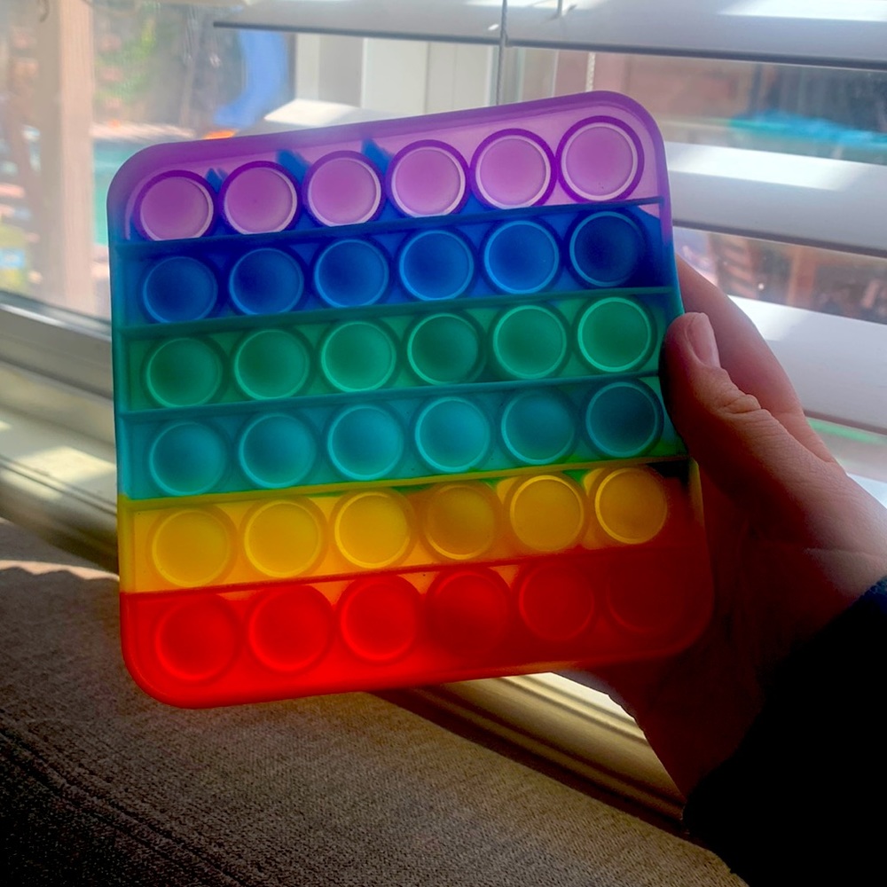 Rainbow square shape pop-it!
